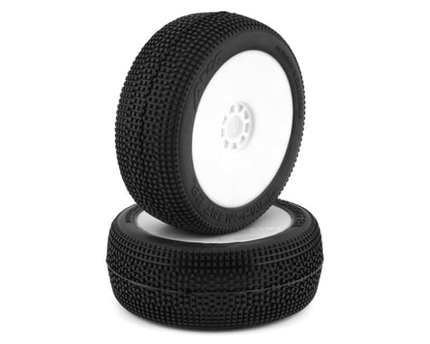AKA Component 2AB 1/8 Buggy Pre-Mounted Tires (2) (White) (Super Soft - Long Wear)