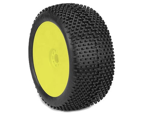 AKA I-Beam 1/8 Truggy Pre-Mounted Tires (2) (Yellow) (Super Soft - Long Wear)