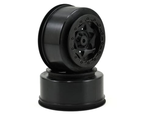 AKA Cyclone Short Course Wheels (Black) (2) (SC10 Rear) (Not Hex)