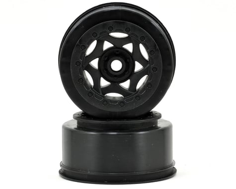 AKA Cyclone Short Course Wheels (Black) (2) (SC10 Front) (Not Hex)