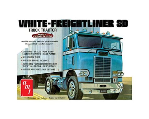 AMT White Freightliner Single Drive Tractor