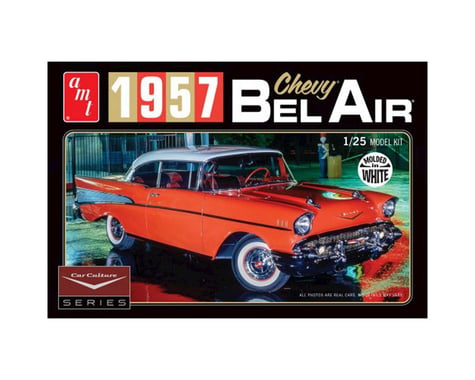 AMT 1957 Chevy Bel Air w/Diorama & Photo Booklet White