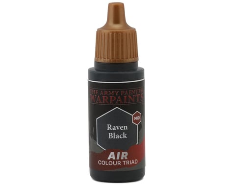 Army Painter Warpaints Air Acrylic Paint (Raven Black) (Midtone) (18ml)