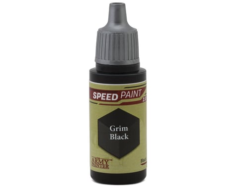 Army Painter Speedpaints Acrylic Hobby Paint (Grim Black) (18m)