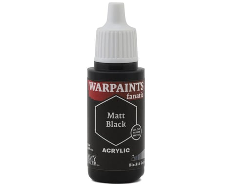 Army Painter Warpaints Fanatic Acrylic Hobby Paint (Matt Black) (18ml)