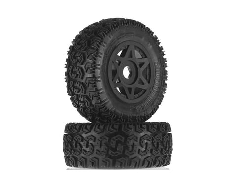 Arrma 6S Glued Dboots Sidewinder Tires & Wheel Set (Black) (2)