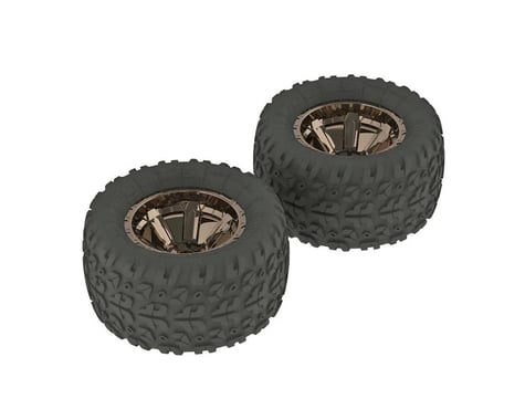 Arrma Copperhead MT 2.8" Pre-Mounted Tire & Wheel Set (Black/Chrome) (2)