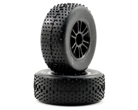Team Associated Pre-Mounted Front Spoked Wheel & Tire Set (2) (Black)