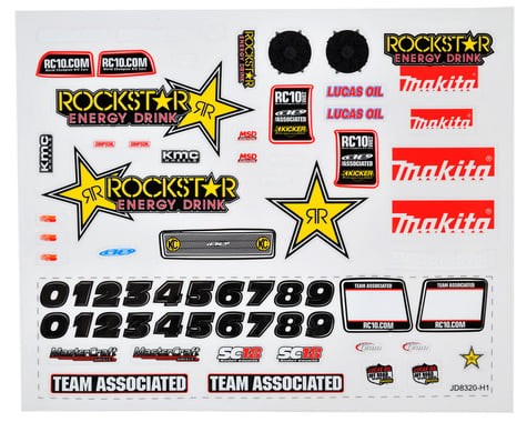 Team Associated SC18 "Rockstar Makita" Decal Sheet