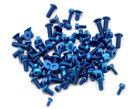 Team Associated Factory Team Aluminum Screw Kit (Blue) (TC6)