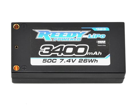 Reedy 2S Low Profile Hard Case LiPo Shorty Battery Pack 50C (7.4V/3400mAh)