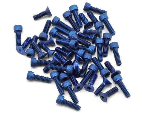 Team Associated Factory Team Aluminum Screw Kit (Blue) (TC3)