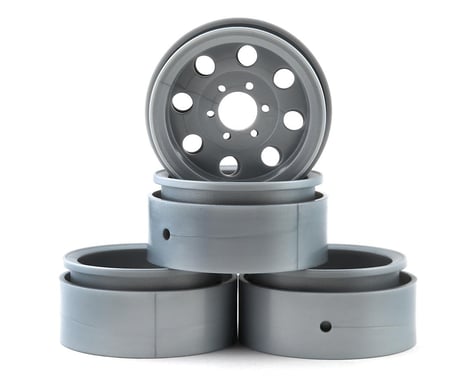 Element RC Enduro 1.9” The Ocho Beadlock Crawler Wheels (Silver)