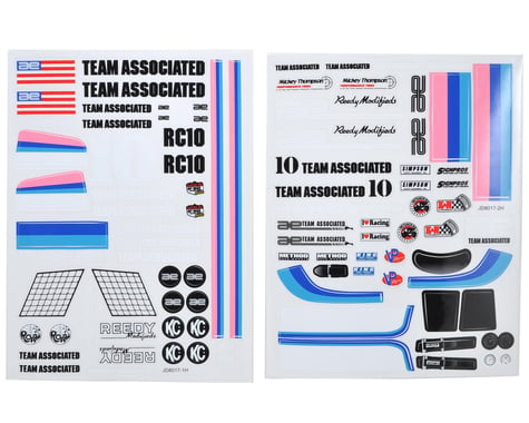 Team Associated RC10 Classic Decal Sheet