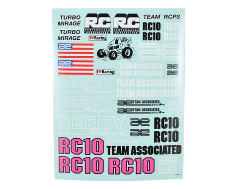 Team Associated RC10WC Decal Sheet