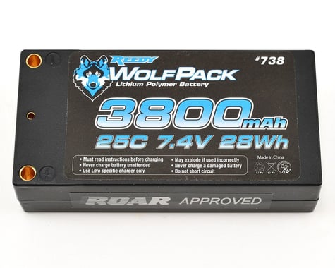 Reedy WolfPack 2S Hard Case LiPo Shorty Battery Pack 25C (7.4V/3800mAh)