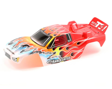 Team Associated Pre-Painted T4 Flames Body (Red)