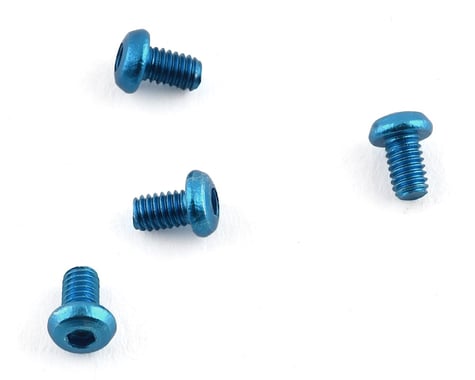 Team Associated 2.5x4mm Aluminum Button Head Screws (Blue) (4)