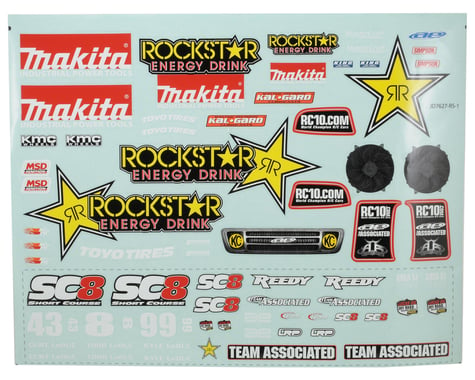 Team Associated SC8 "Rockstar Makita" Decal Set