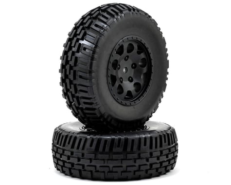 Team Associated SC10B Mounted Front Tires (2) (Black)