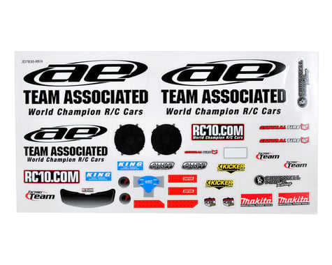 Team Associated SC10B Team AE Body Decal Set