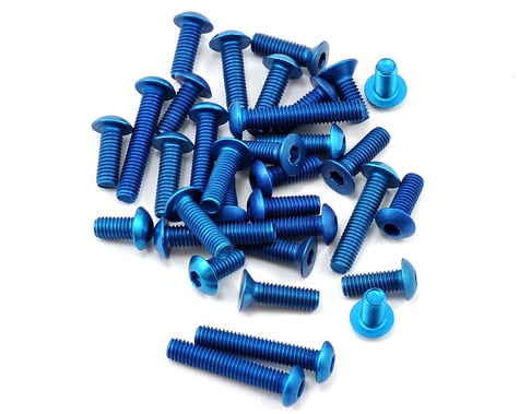 Team Associated B5 Factory Team Aluminum Screw Kit (Blue)