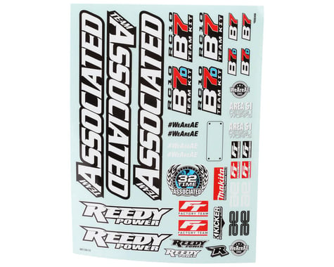 Team Associated RC10B7/RC10B7D Decal Sheet