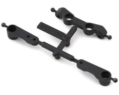 Team Associated RC10B7/B7D Factory Team Steering Bellcrank & Rack Set (Carbon)