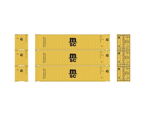 Athearn HO RTR 45' Container, MSC (3)