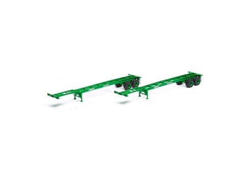 Athearn HO RTR 40' Chassis, Evergreen (2)