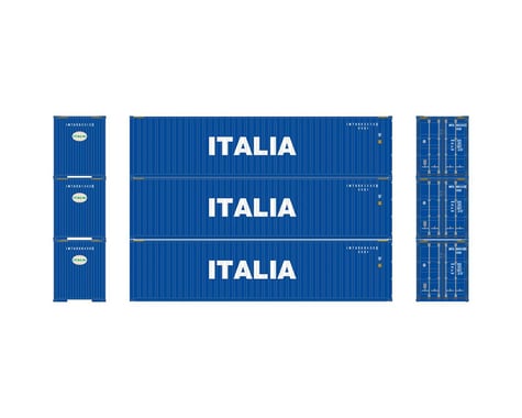 Athearn HO RTR 40' Corrugated Containers, Italia #1 (3)