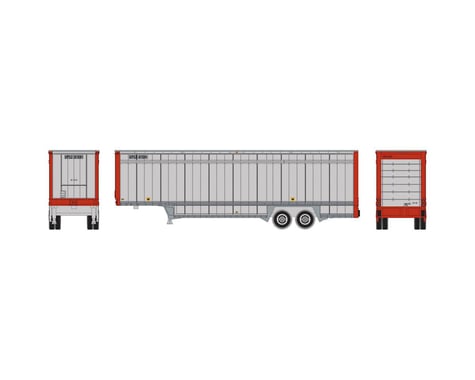 Athearn N 40' Drop Sill Parcel Trailer,UPS/Red Ends #87041