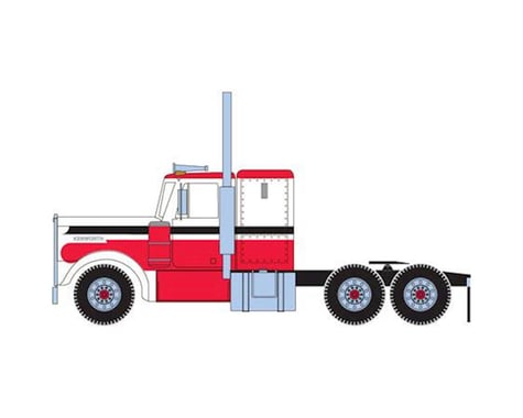 Athearn HO RTR Kenworth Tractor, Red/White/Black