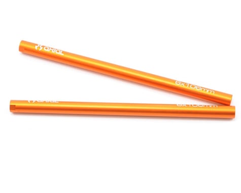 Axial 6x106mm Threaded Aluminum Pipe (Orange) (2)