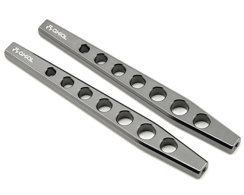Axial 101mm Machined Heavy Duty Aluminum Straight Link Set (Grey) (2)