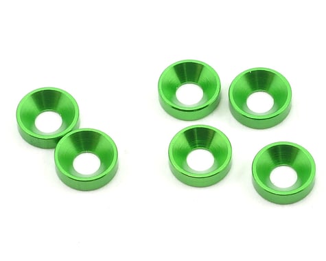 Axial 3x7x2mm Cone Washer (Green) (6)