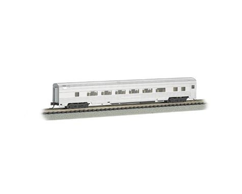 Bachmann Unlettered Aluminum 85' Coach w/ Lighted Interior (N Scale)