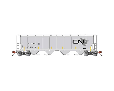 Bachmann CN/North American Logo 4-Bay Cylindrical Grain Hopper (N Scale)