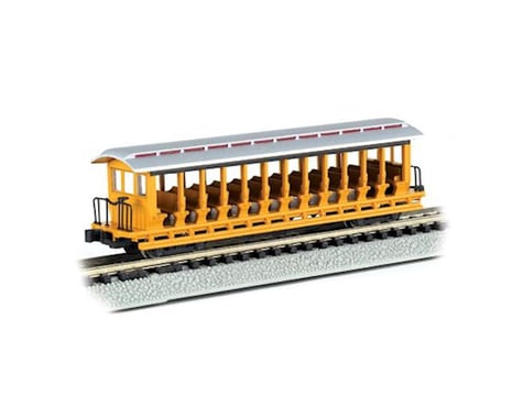 Bachmann N RTR Open Excursion Car, Painted/Yellow & Silver