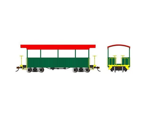 Bachmann Excursion Car (Green/Red Roof) (On30 Scale)