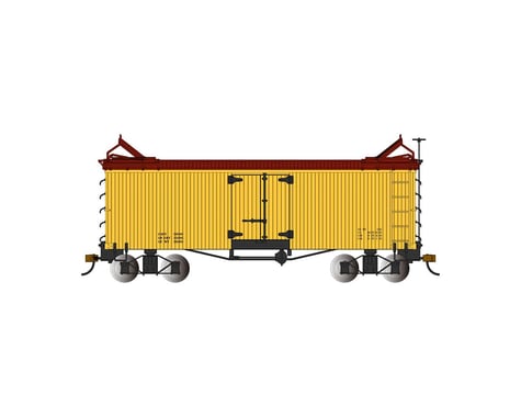Bachmann Reefer (Yellow w/Brown Roof & Ends) (On30 Scale)