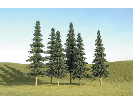 SCRATCH & DENT: Bachmann Scenescapes 5-6" Spruce Trees (6)