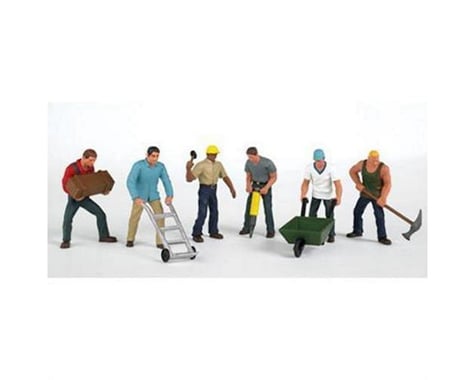 Bachmann SceneScapes Construction Workers (6) (HO Scale)