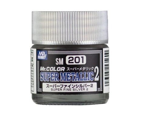 GSI Creos Mr. Hobby SM201 Super Fine Silver 2 Acrylic Paint (10ml)