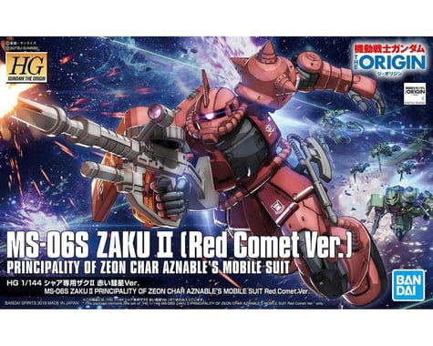 Bandai #24 MS-06S Zaku II Principality of Zeon Char Aznable's Mobile Suit Red Comet Ver. "Gundam The Origin", Bandai Hob