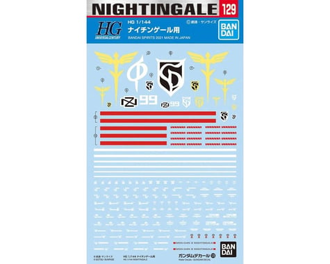 Bandai GD-129 HG 1/144 Nightingale "Char's Counterattack" Waterslide Decals