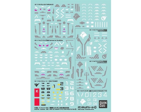 Bandai GD-135 Mobile Suit Gundam The Witch From Mercury Multiuse #3 Waterslide Decals