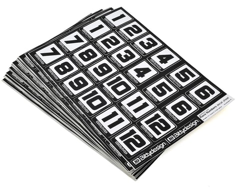 Bittydesign Race Number Decal Sheet (Club Pack  - 50 Sheets)