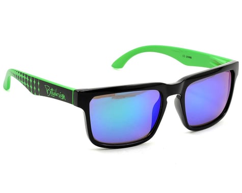 Bittydesign Claymore Sunglasses w/Ice Blue/Green Lens (Black/Green)
