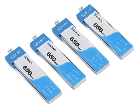 BetaFPV 1S 50C LiHv Battery (3.8V/650mAh) (4) (PH2.0)